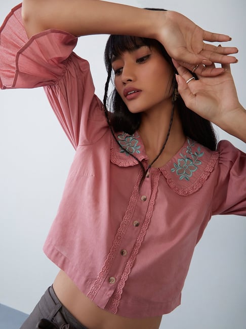 Bombay Paisley by Westside Desert Rose Floral Print Crop-Top Price in India