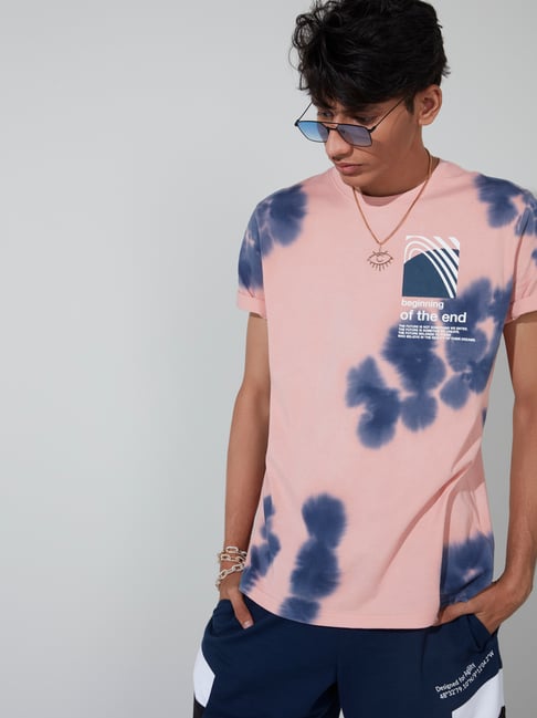 coral tie dye shirt