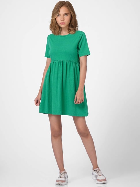 Only Green Regular Fit A Line Dress Price in India