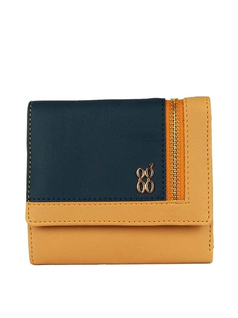Women's wallet leather tri-fold wallet, oil wax leather coin purse with ID  window, fashionable buckle zipper card holder - Walmart.com