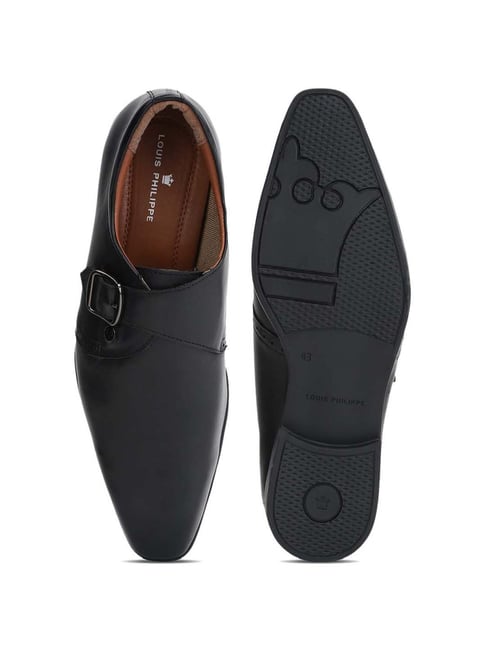 Buy Louis Philippe Men's Black Monk Shoes for Men at Best Price