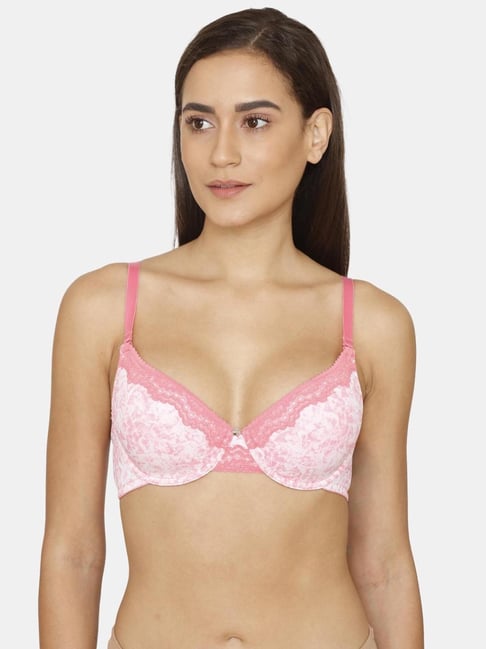 Buy Zivame Light Pink Printed Padded Bra for Women Online @ Tata CLiQ