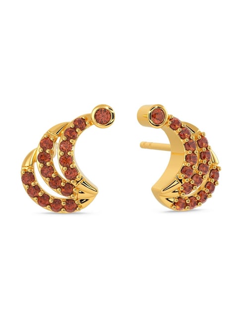 Melorra 18k Gold Sangria Spark Earrings for Women