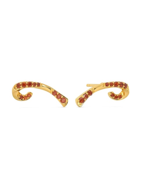 Melorra 18k Gold Colour Me Crimson Earrings for Women