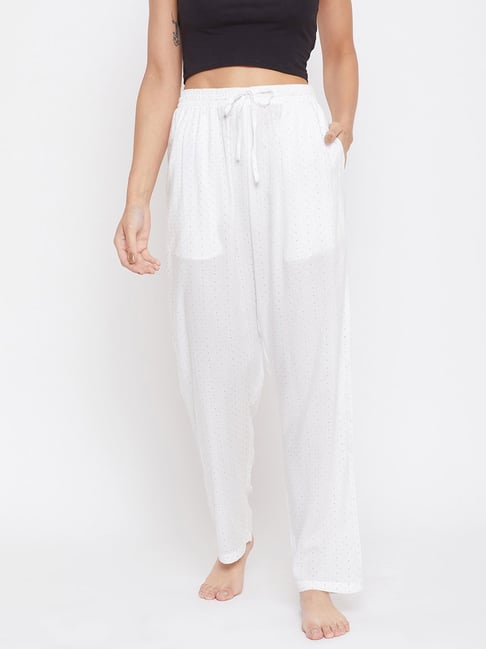 Slub Lounge Pant - White