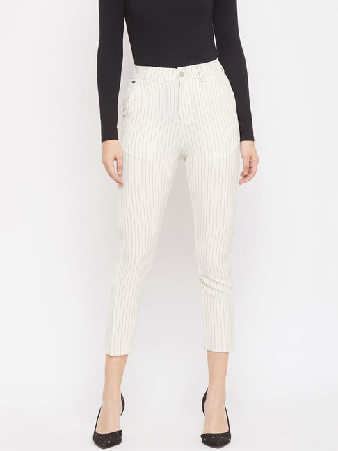 YASH GALLERY Women's Offwhite Lycra Trouser (Offwhite) – Yash Gallery