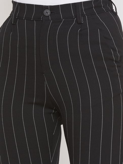 Buy Choupette Kids Black Striped Relaxed Fit Trousers for Boys Online   Tata CLiQ Luxury