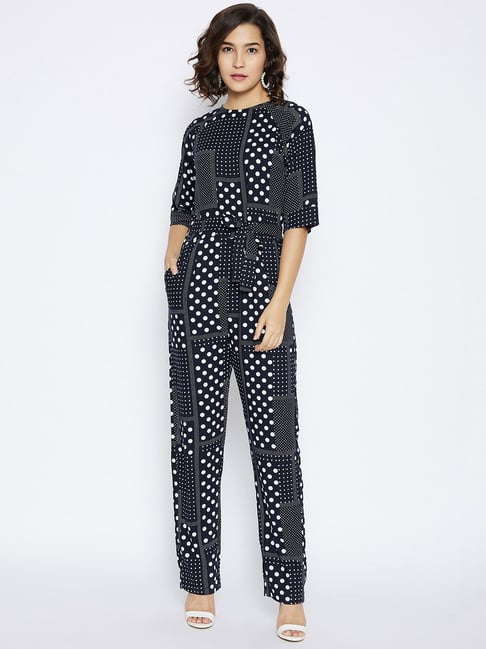 Crimsoune Club Navy & White Printed Jumpsuit-picture-19