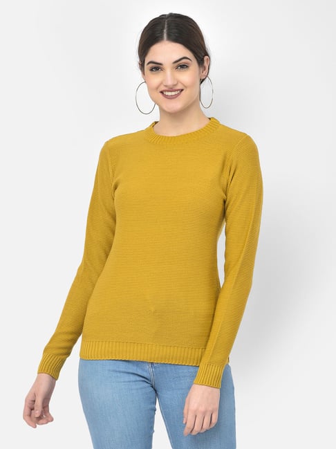 Crimsoune Club Mustard Slim fit Sweater-picture-27