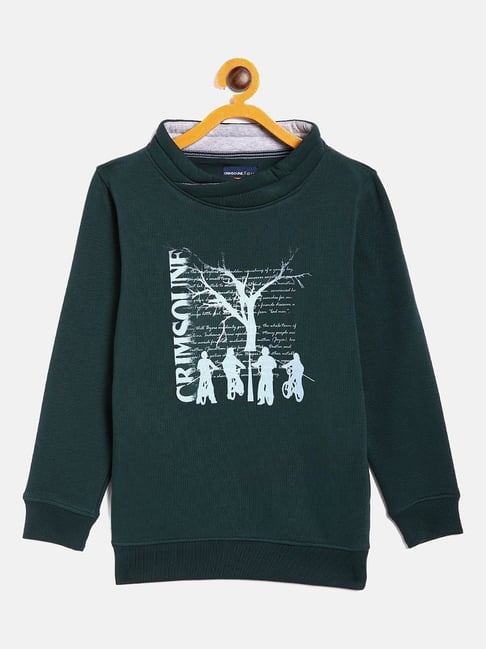 Crimsoune Club Kids Pine Green Printed Sweatshirt-picture-15