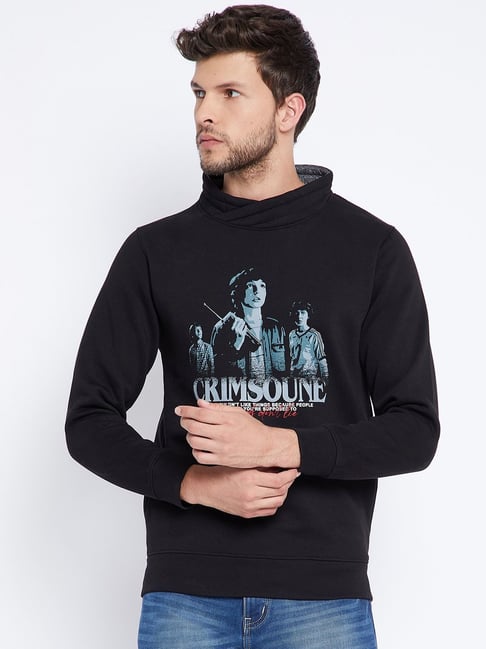 Crimsoune Club Black Regular Fit Printed Sweatshirt-picture-22