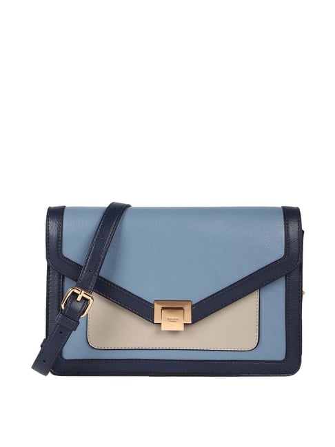 DUNE LONDON Dolita Navy Color Block Large Sling Handbag