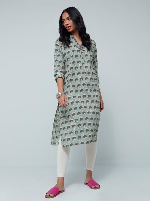 Utsa by Westside Sage Floral Design Straight Kurta Price in India