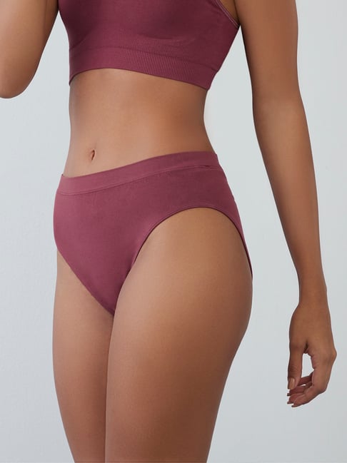 Buy Wunderlove Maroon Full-Leg Brief from Westside