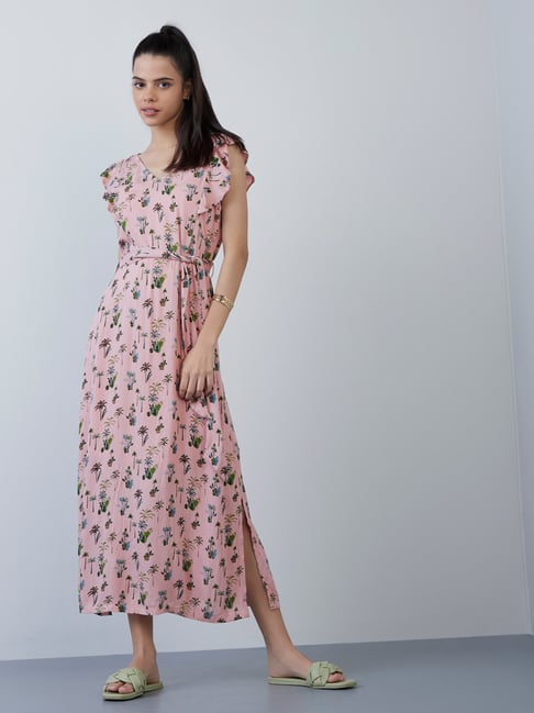 Nuon by Westside Pink Floral Design Dress Price in India