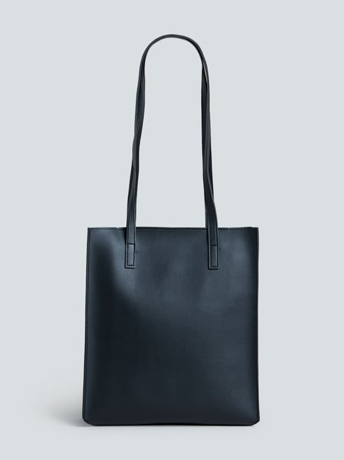 Buy LOV by Westside Black Faux-Leather Tote for Online @ Tata CLiQ