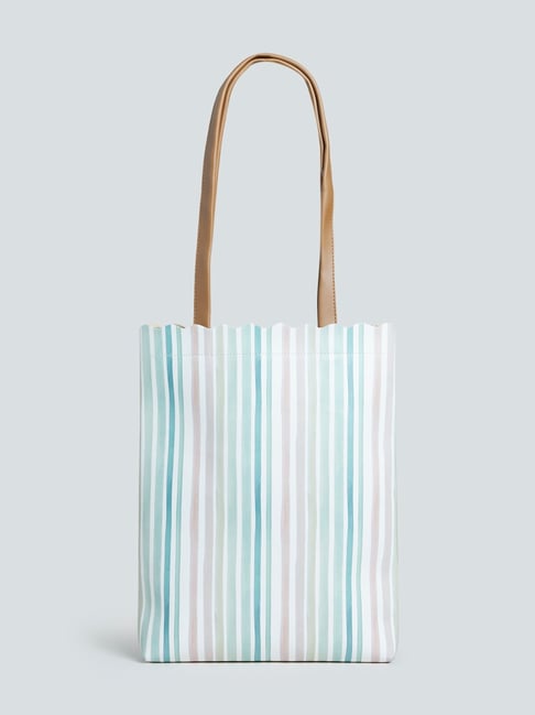 LOV by Westside Multicolour Striped Tote Bag Price in India