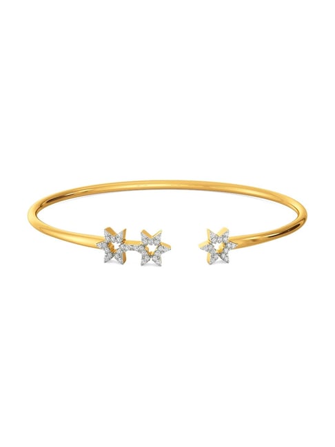 Melorra 18k Gold & Diamond Say it with Logo Bangle for Women