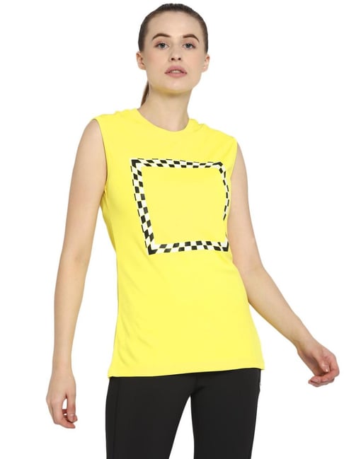 Buy OFF LIMITS Yellow Printed Tank Top for Women Online @ Tata CLiQ