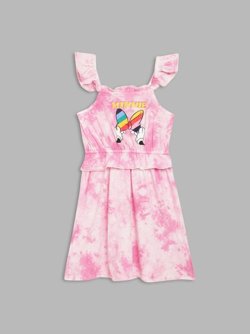 Blue Giraffe Kids Pink Printed Dress-picture-37