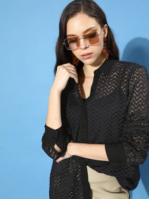 Style Quotient Black Full Sleeves Shirt Price in India