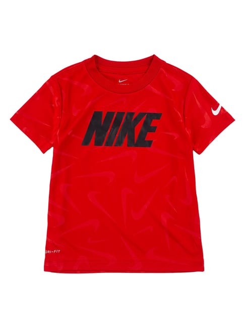 Nike Kids Red Printed T-Shirt