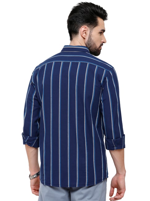 Cavallo By Linen Club Men's Cotton Linen Multicolor Striped