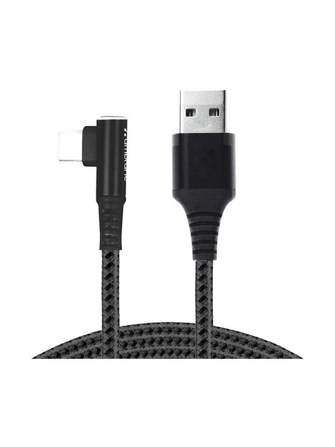 Ambrane ABLC-10 30W Fast Charging Unbreakable Braided Cable (Black)