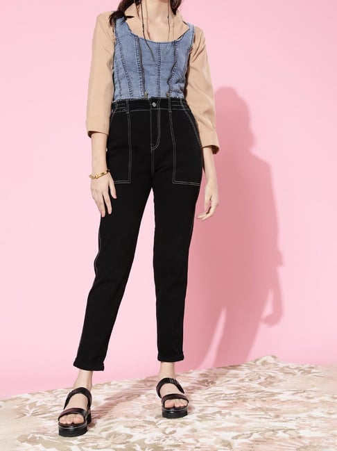 DOLCE CRUDO Black Slim Fit Jeans-picture-16