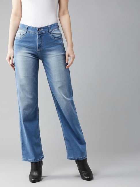 DOLCE CRUDO Blue Straight Fit Jeans