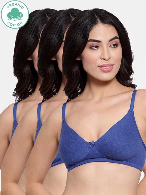 Buy Inner Sense Blue Bra (Pack of 3) for Women Online @ Tata CLiQ