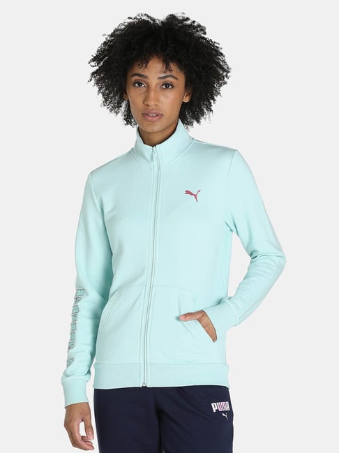 Buy Puma Women WMN Graphic Jacket III,Blue -X-Small at