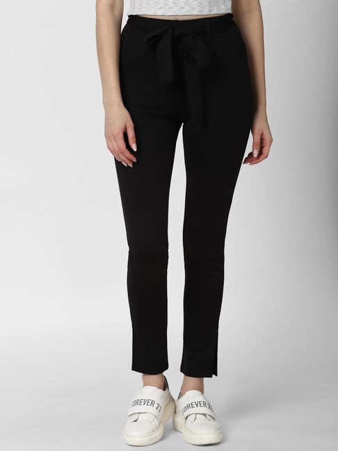 Forever 21 Black Regular Fit Trousers