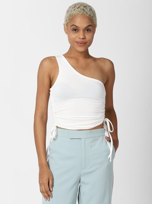 Forever 21 White Regular Fit Top Price in India