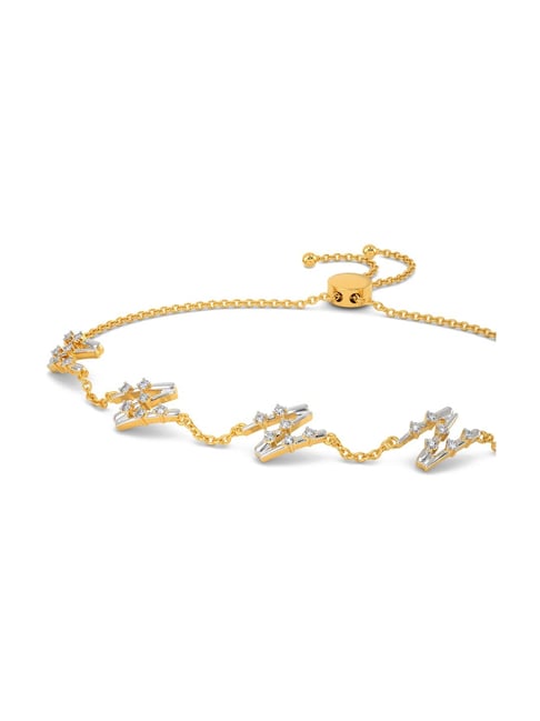 Melorra 18k Gold & Diamond Monogram Miracle Bracelet for Women