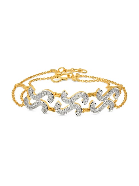 Bezel Set Round Diamond Tennis Bracelet in 18k Yellow Gold