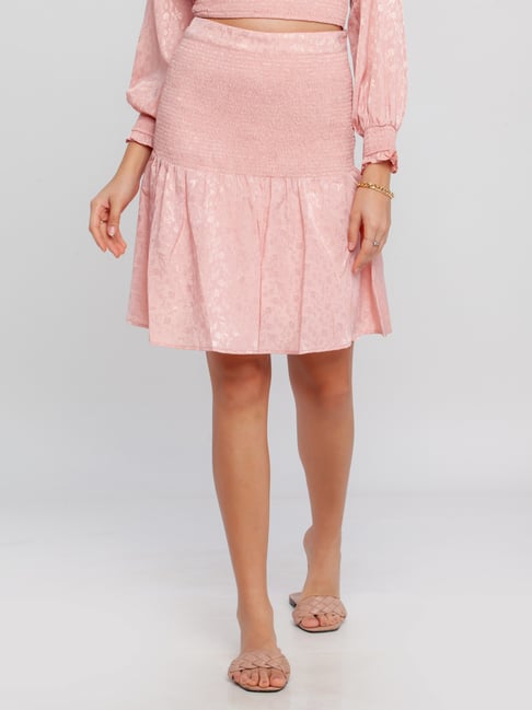 Zink London Light Pink Circular Skirt