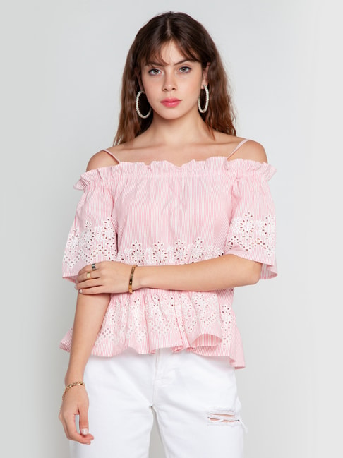 Zink London Pink A-Line Top Price in India