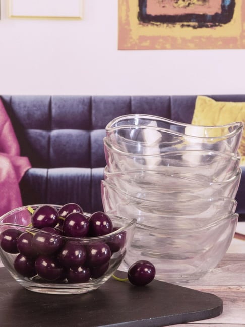 ROXX Transparent Glass Bowls - Set of 6 (250ml)-picture-33