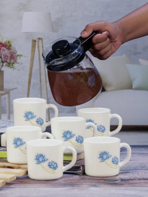 Buy Cello Floral Multicolor Opalware Tea Set at Best Price Tata CLiQ