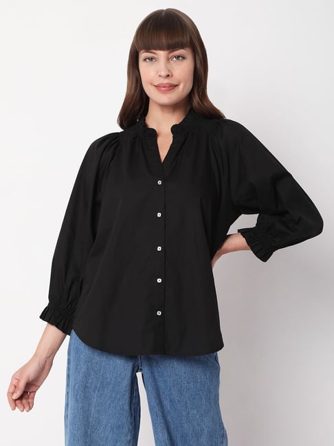 Vero Moda Black Regular Fit Shirt Price in India