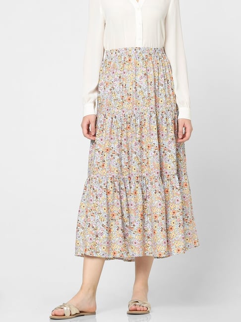 Vero Moda Multicolor Floral Print Skirt Price in India