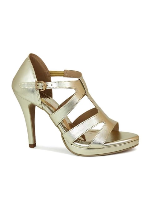 Inc 5 Inc.5 Women's Golden Ankle Strap Stilettos