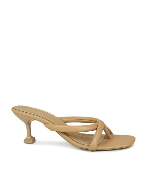 Inc 5 Inc.5 Women's Beige Thong Stilettos