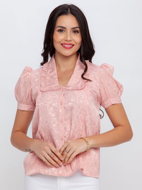 Zink London Pink Printed Box Top Price in India