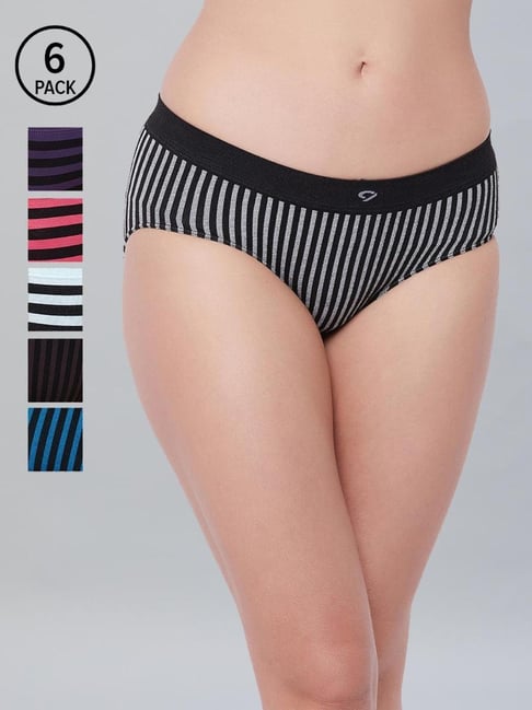 Buy C9 Airwear Multicolor Striped Panty (Pack of 6) for Women