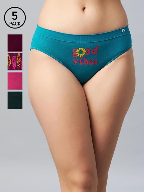 Buy C9 Airwear Multicolor Printed Panty (Pack of 5) for Women Online @ Tata  CLiQ
