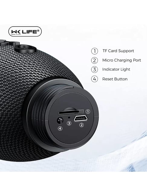 Buy WK Life Remax RB-M48 12.5W Bluetooth Speaker (Black) Online At Best ...