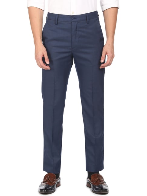 Buy Excalibur Grey Slim Fit Checks Trousers for Mens Online @ Tata CLiQ