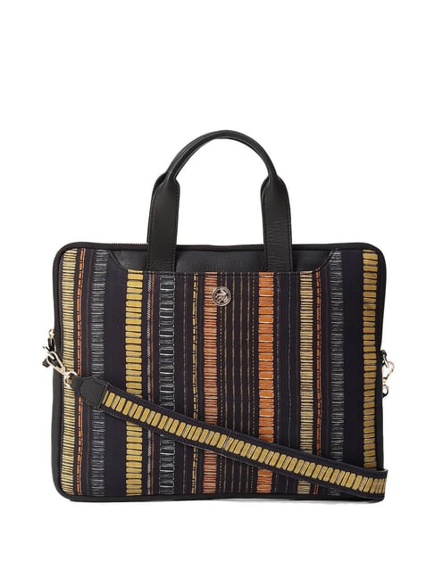 Label Ritu Kumar Black Printed Medium Laptop Sleeve - Main Image